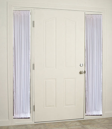 white cotton sidelight curtain