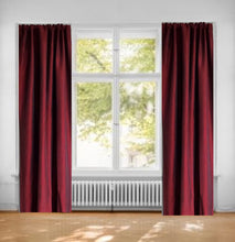 Load image into Gallery viewer, Burgundy Burnished window curtain
